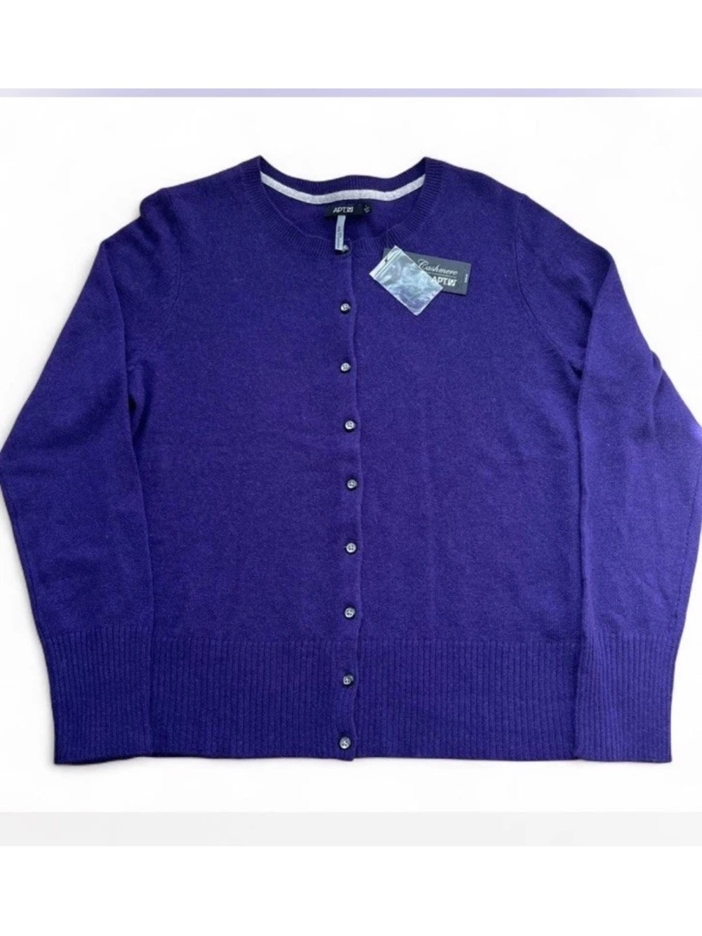 Apt. 9 🆕 100% Cashmere Cardigan Womens Size Large Button Front Academia